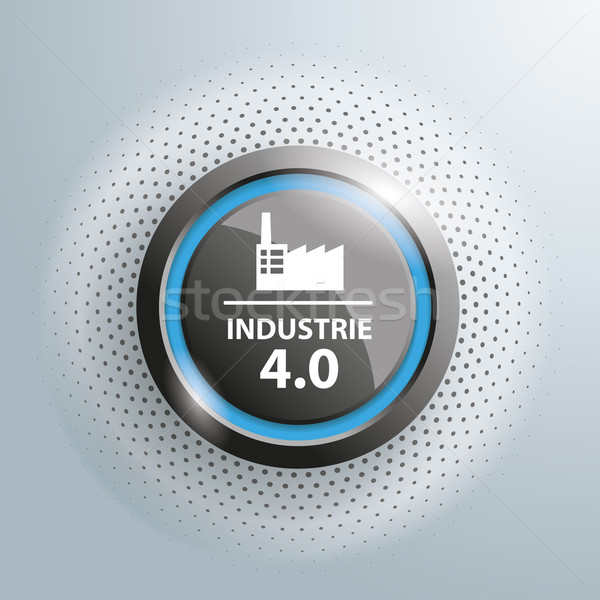 Button Industrie 4.0 Halftone Stock photo © limbi007