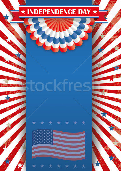 Independence Day Oblong Banner Bunting Stock photo © limbi007