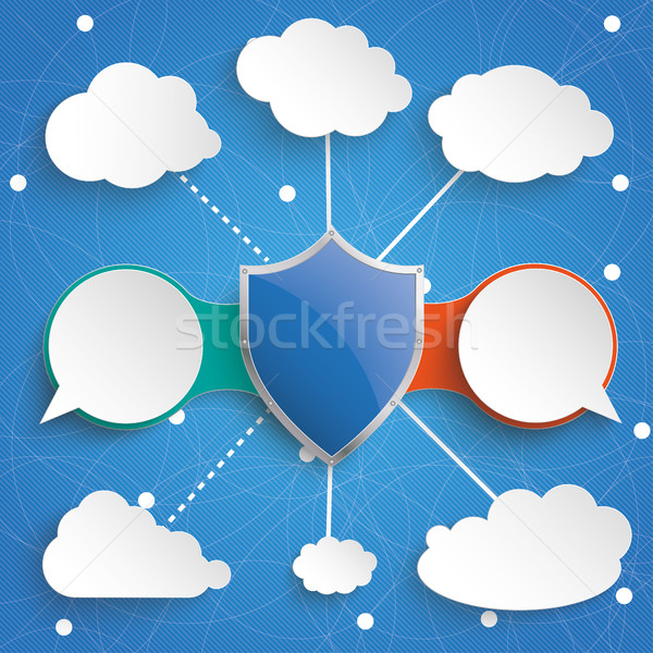 Infographic Internet Networks Encrypted Communication Stock photo © limbi007