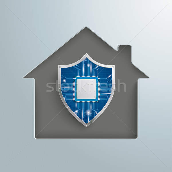 House Hole Digital Protection Shield Stock photo © limbi007