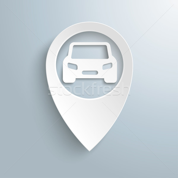 Blanco ubicación marcador coche infografía gris Foto stock © limbi007