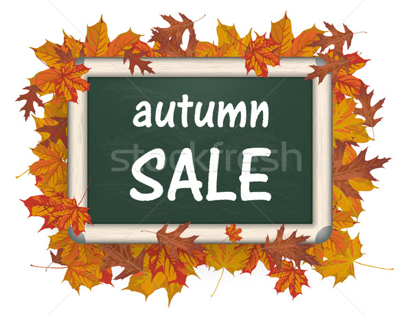 Blackboard Autumn Foliage Sale Stock photo © limbi007