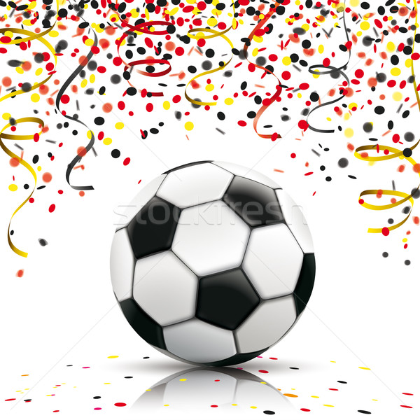 Fotbal confeti culori colorat hârtie alb Imagine de stoc © limbi007