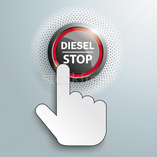 Click Hand Push Button Diesel Stop Stock photo © limbi007
