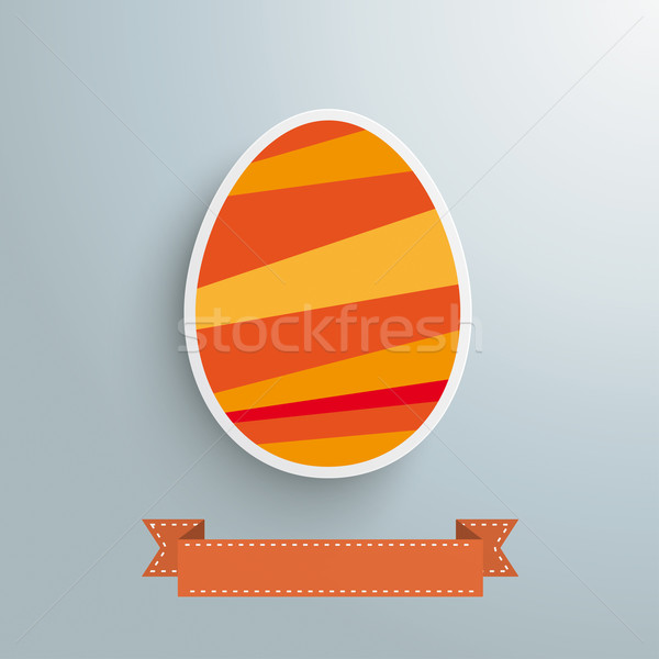 Oranje easter egg gekleurde eieren ontwerp grijs eps Stockfoto © limbi007