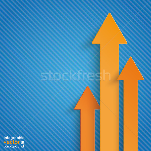 Three Orange Arrows Growth Stock photo © limbi007