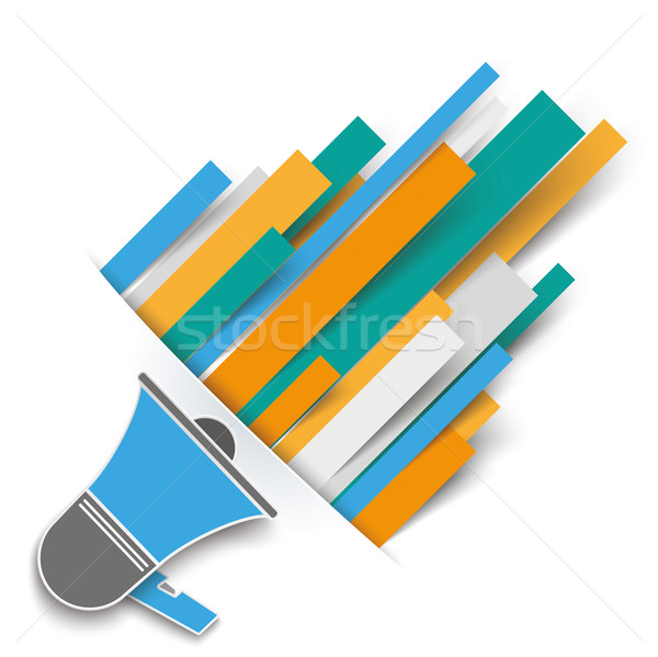 Convert Colored Stripes Bullhorn Stock photo © limbi007
