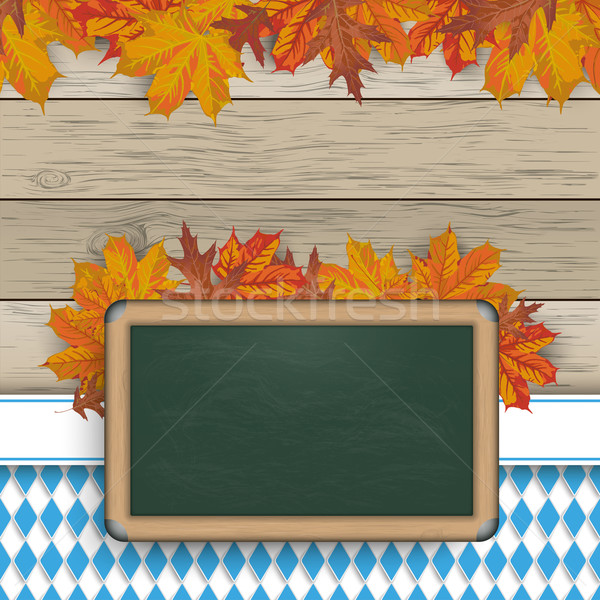 Bavarian Blackboard Foliage Wood Stock photo © limbi007