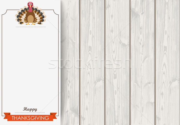 Side Oblong Banner Thanksgiving Turkey Wood Stock photo © limbi007