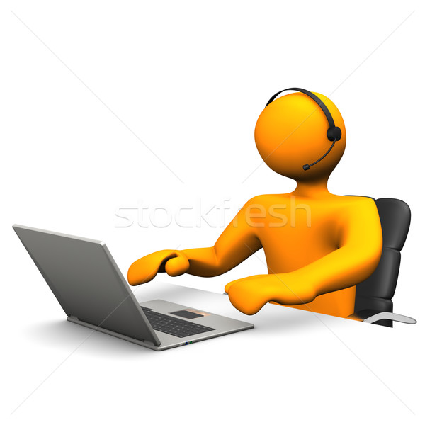 Soutien orange internet homme travaux [[stock_photo]] © limbi007