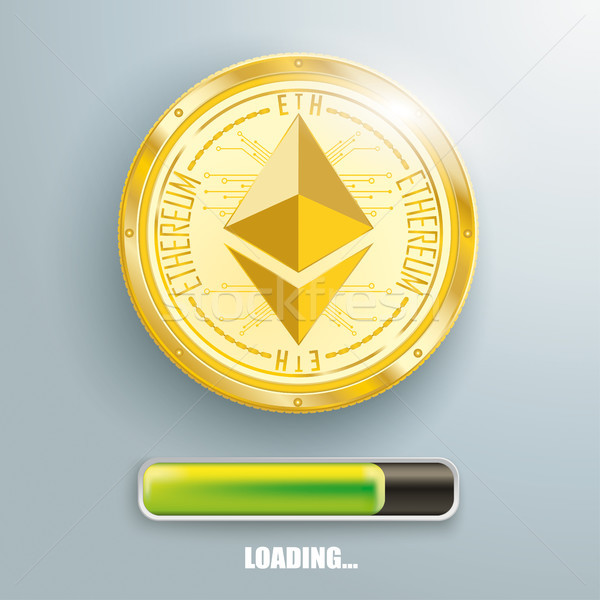 Golden Ethereum Loading Stock photo © limbi007