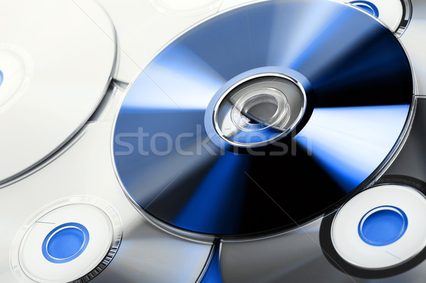 Foto stock: Compacto · disco · colorido · música · tecnologia · digital