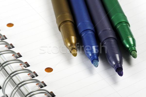 Colorido branco livro página escrever desenhar Foto stock © limpido