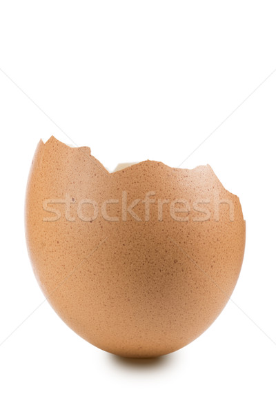 Guscio d'uovo rotto uovo shell primo piano bianco Foto d'archivio © limpido