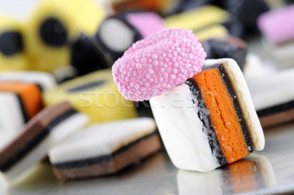 Candy kolorowy lukrecja taca żywności Zdjęcia stock © limpido