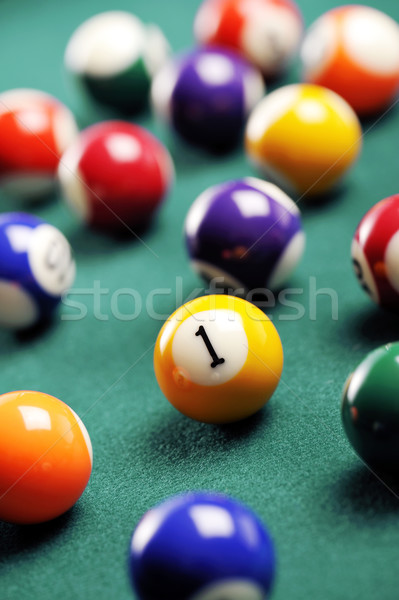 Biljart bal bewijzen succes sport Stockfoto © limpido