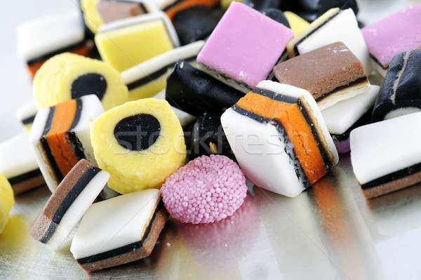 Candy kolorowy lukrecja taca żywności Zdjęcia stock © limpido