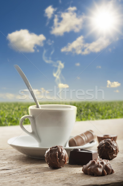 Confitería taza café soleado paisaje alimentos Foto stock © limpido