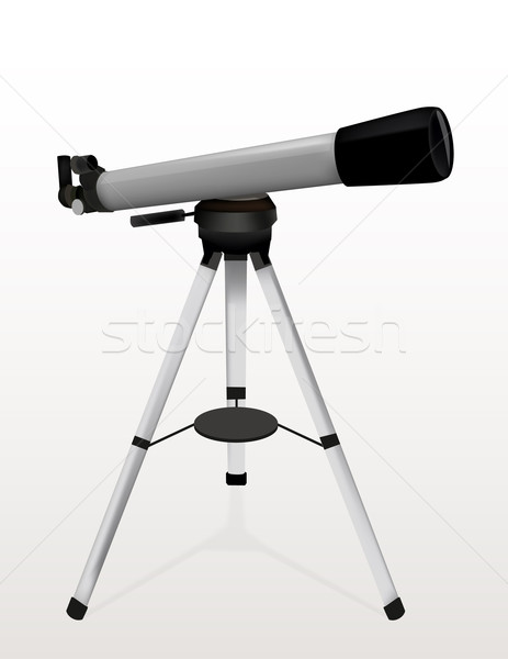 Telescope on support Stock photo © lindwa