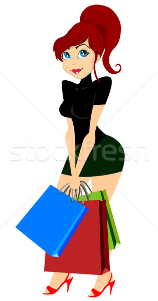 Stock photo: Shopping girl