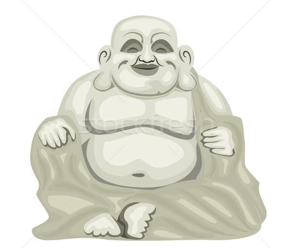 Buddha main sourire art asian chinois Photo stock © lindwa