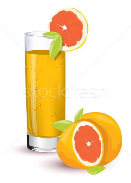 Jugo de naranja alimentos hoja frutas beber desayuno Foto stock © lindwa