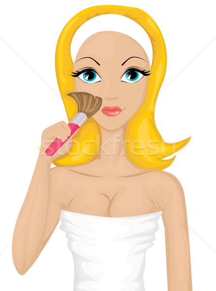 Stockfoto: Make-up · meisje · bloem · gezicht · vrouwen · mode