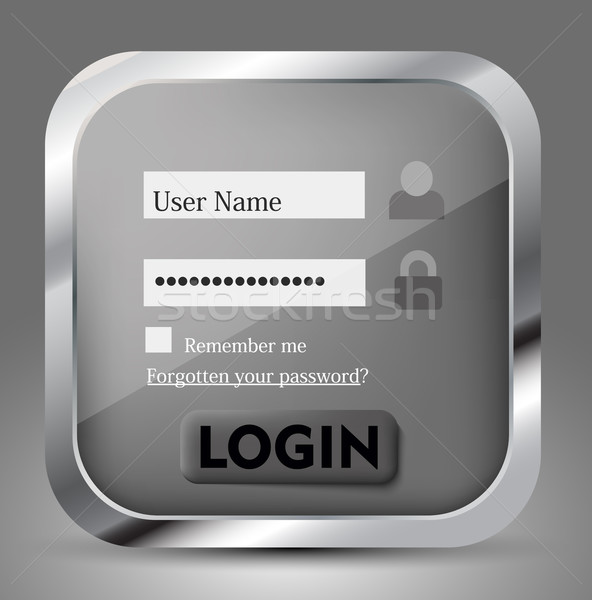 Login aplicación icono Internet tecnología signo Foto stock © lindwa