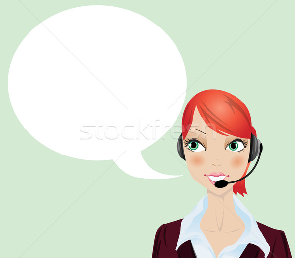 Dispatcher girl Stock photo © lindwa