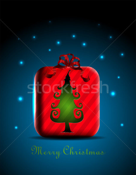 Foto stock: árvore · de · natal · ícone · abstrato · fundo · silhueta · papel · de · parede