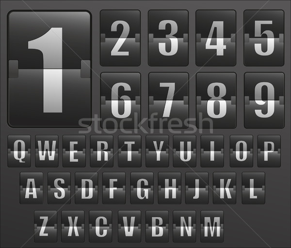 Zeitplan Alphabet Business Textur Uhr Metall Stock foto © lindwa