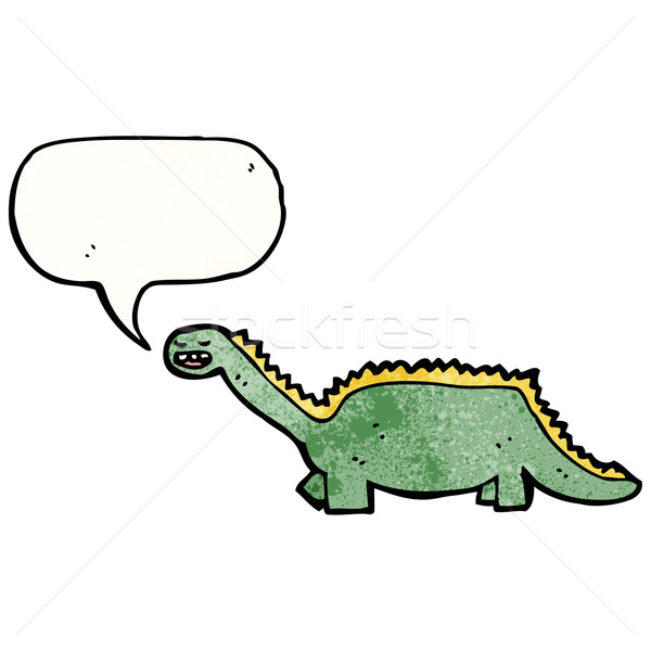 дружественный Cartoon динозавр ретро рисунок Cute Сток-фото © lineartestpilot