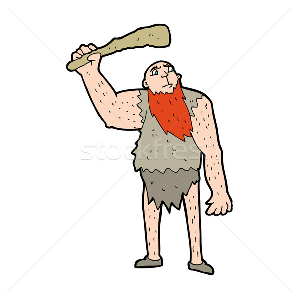 Stock photo: cartoon neanderthal