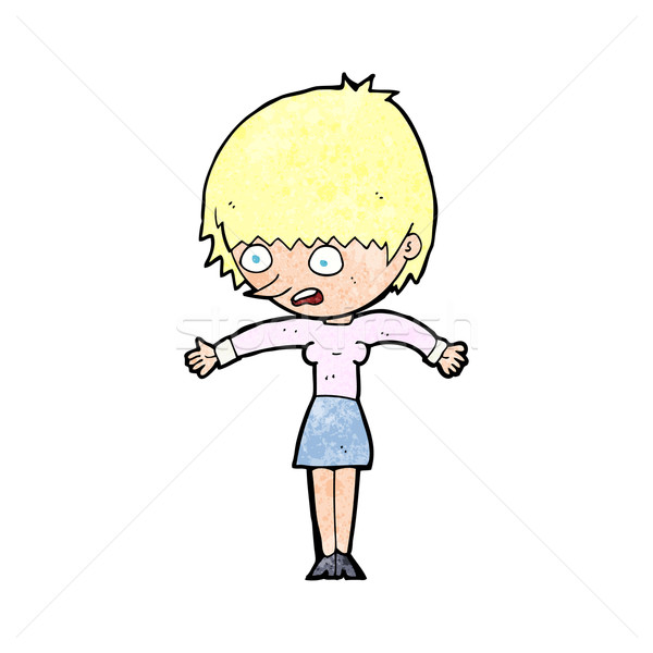 cartoon woman panicking Stock photo © lineartestpilot