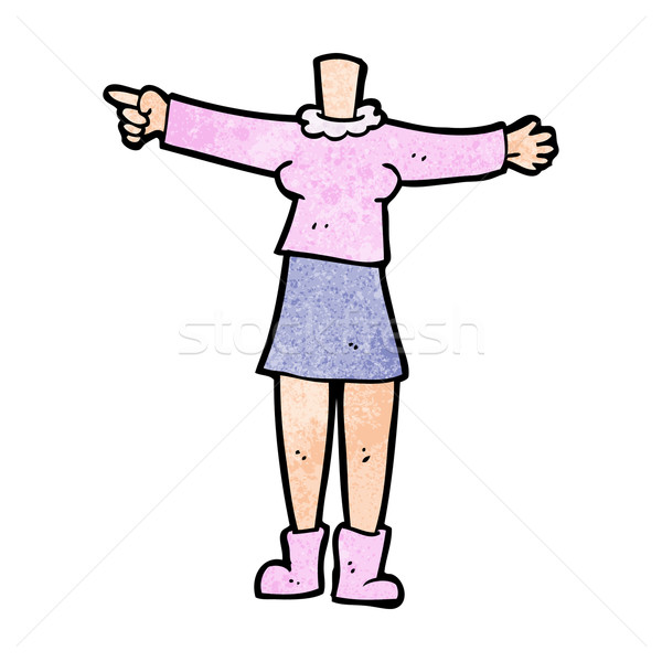 Cartoon kobiet ciało zdjęć meczu Zdjęcia stock © lineartestpilot