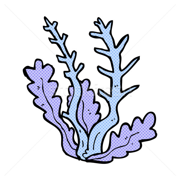 Komik karikatür deniz yosunu Retro stil Stok fotoğraf © lineartestpilot
