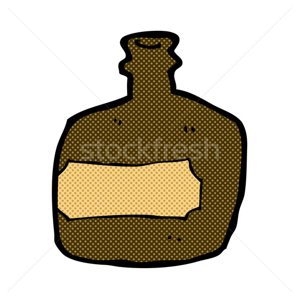 Cómico Cartoon whisky jar retro Foto stock © lineartestpilot