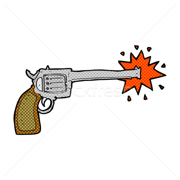 comic cartoon firing gun Stock photo © lineartestpilot