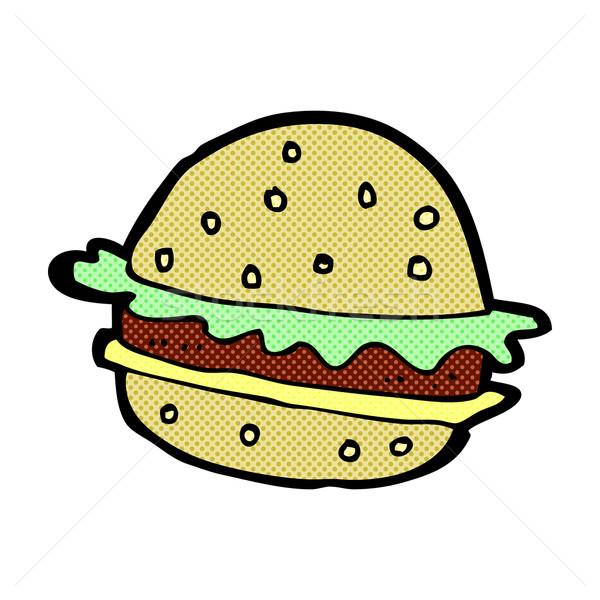 comic cartoon hamburger Stock photo © lineartestpilot