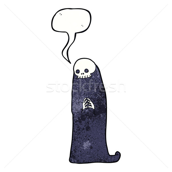cartoon halloween ghoul with speech bubble Stock photo © lineartestpilot