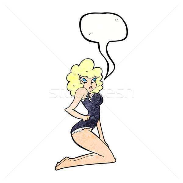 漫画 ピンナップ 女性 吹き出し 手 デザイン ストックフォト © lineartestpilot