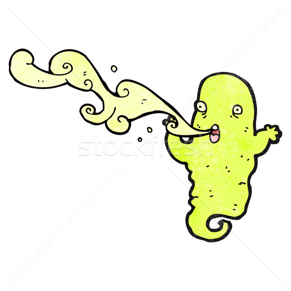 cartoon ghost spitting slime Stock photo © lineartestpilot