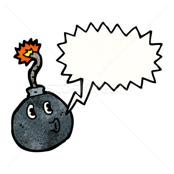 bomb with speech bubble Stock photo © lineartestpilot