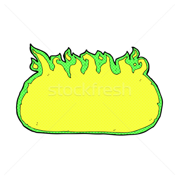 comic cartoon green fire border Stock photo © lineartestpilot