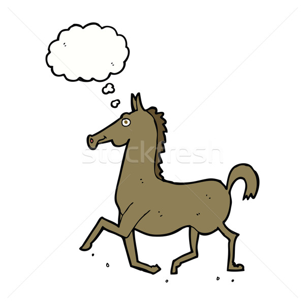 cartoon horse with thought bubble Stock photo © lineartestpilot