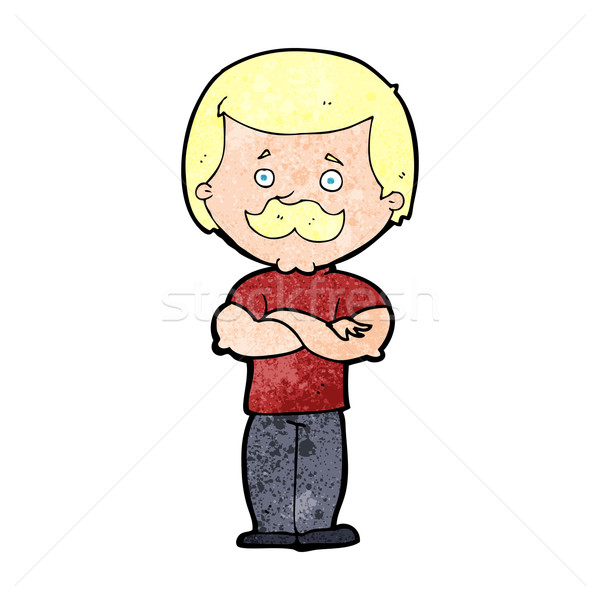 cartoon manly mustache man Stock photo © lineartestpilot