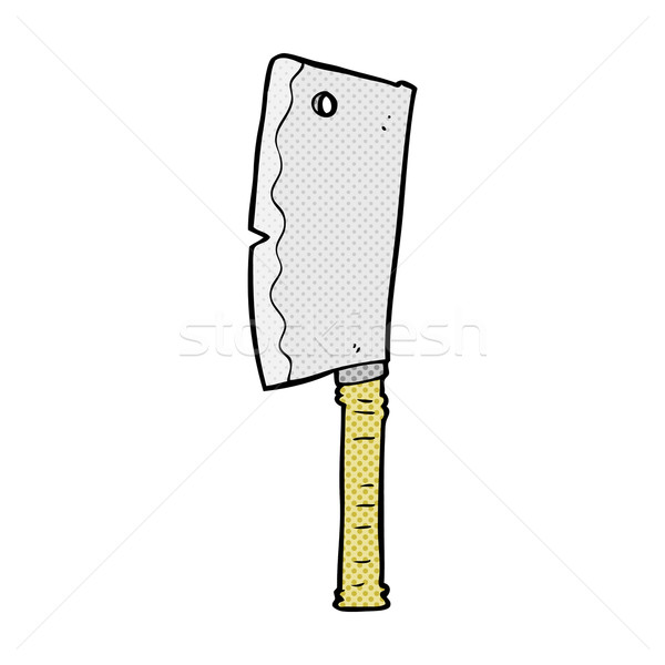 comic cartoon meat cleaver Stock photo © lineartestpilot