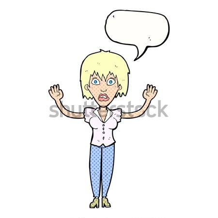 comic cartoon woman stressing out Stock photo © lineartestpilot