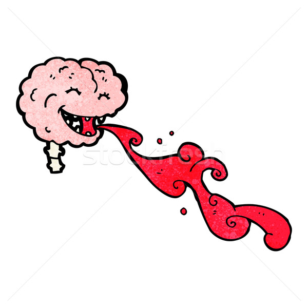 gross laughing brain cartoon Stock photo © lineartestpilot