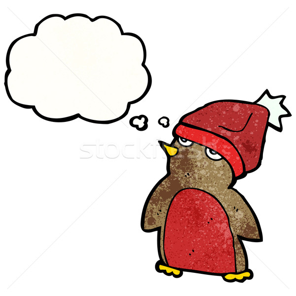Cartoon Рождества Hat ретро шаре рисунок Сток-фото © lineartestpilot